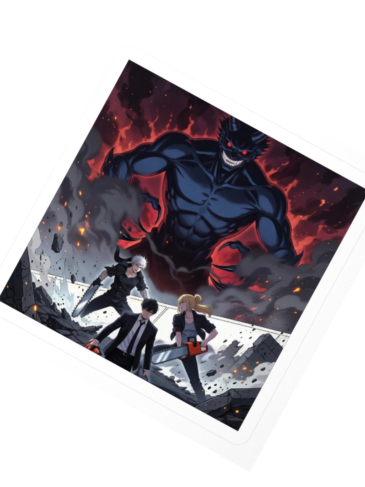 Chainsaw Warriors vs. Dark Entity // Premium Vinyl Sticker product image (2)