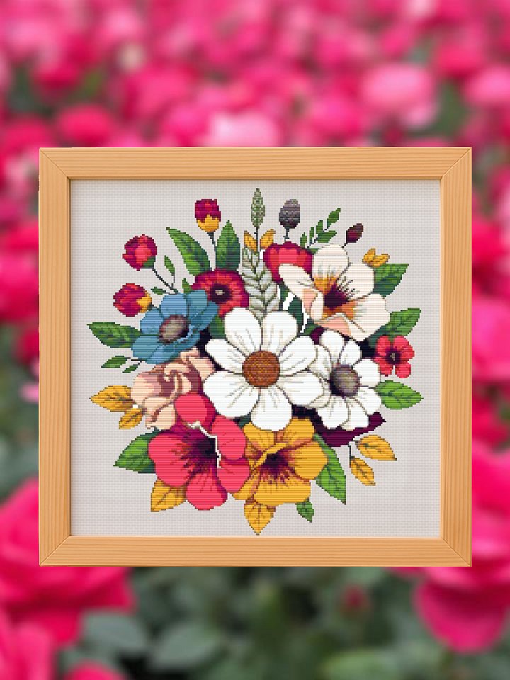 Summer Bouquet Cross Stitch Pattern product image (1)