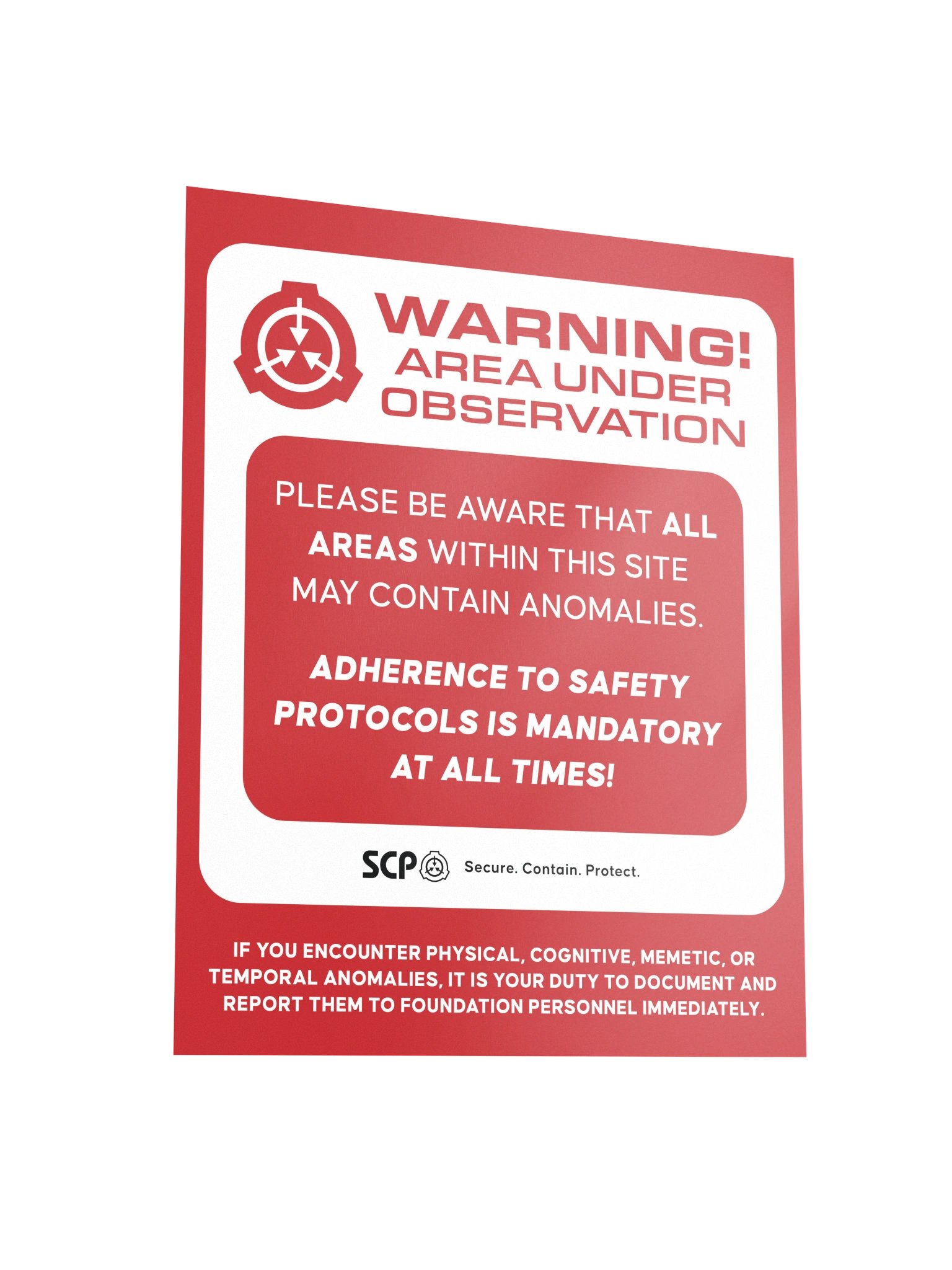 SCP Facility Safety Poster product image (3)