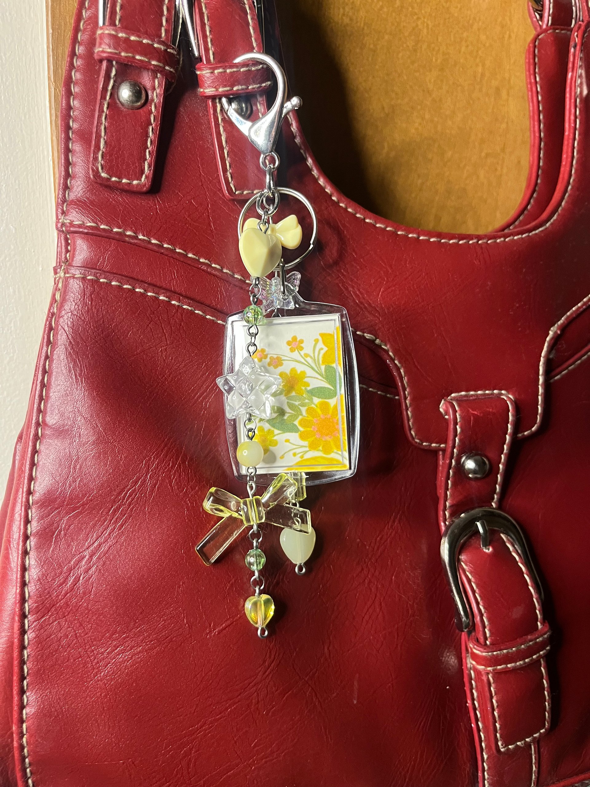 Yellow Flowers Deluxe Bag Charm product image (1)