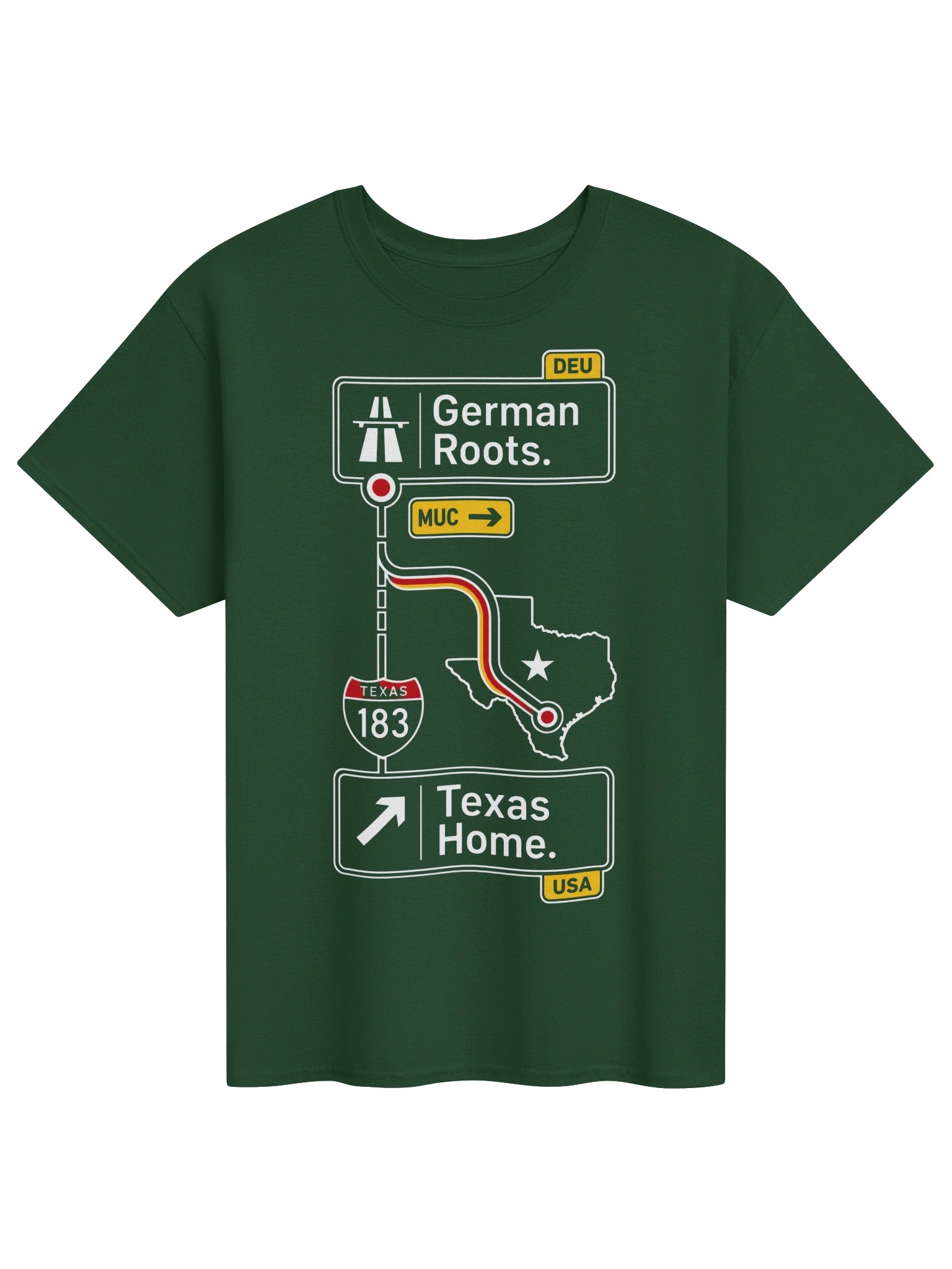 German Roots Texas Home Highway Sign Tee product image (31)