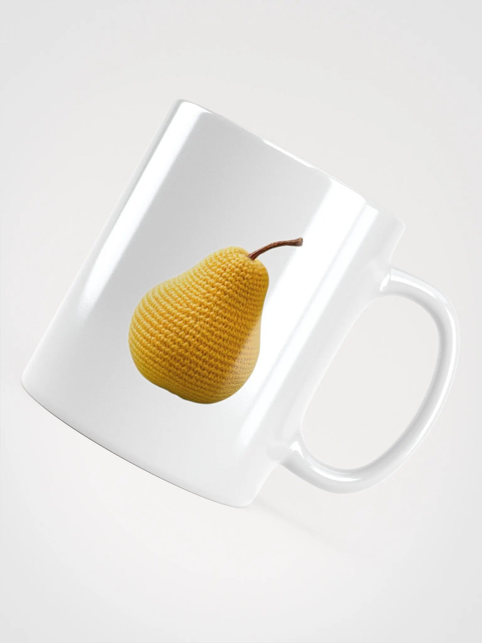 CozyAvocado White Glossy Pear Mug #2 product image (4)