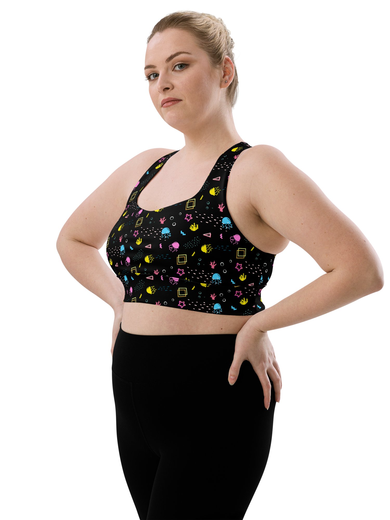 Shifty Seas dark pattern sports bra product image (2)