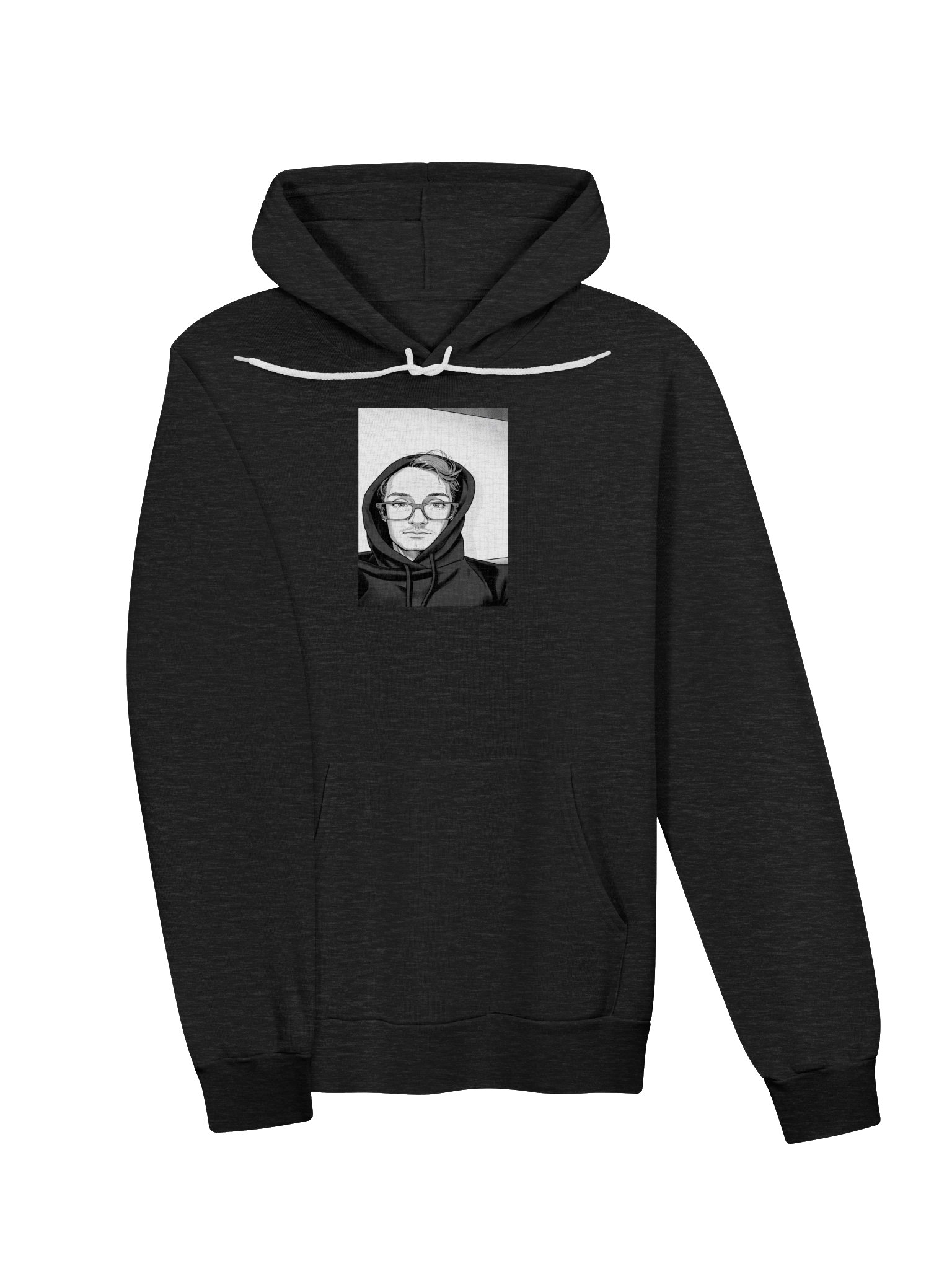 itssCSChris Black and White Cartoon Selfie Hoodie product image (23)