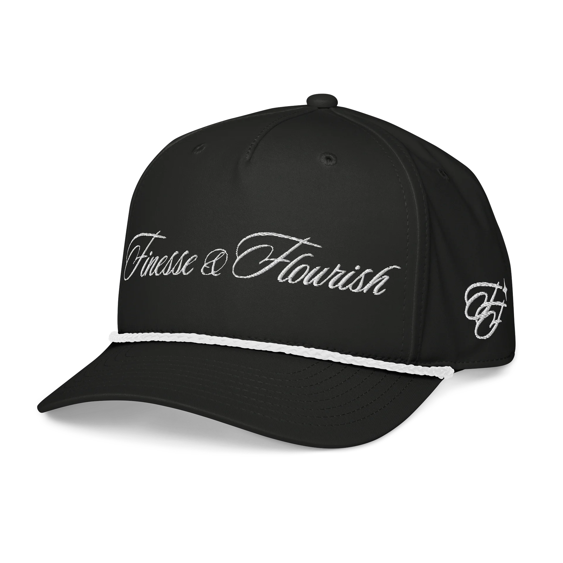 F&F Script Five-Panel Classic Rope Cap (WHT) product image (4)