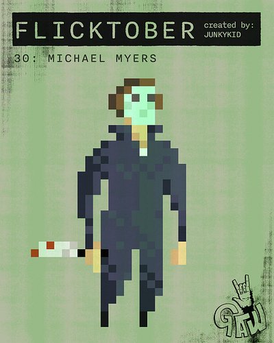 Day 30 my dudes #flicktober2025 @junkykid 
#michaelmyers #halloween #pixelart #asprite #horror