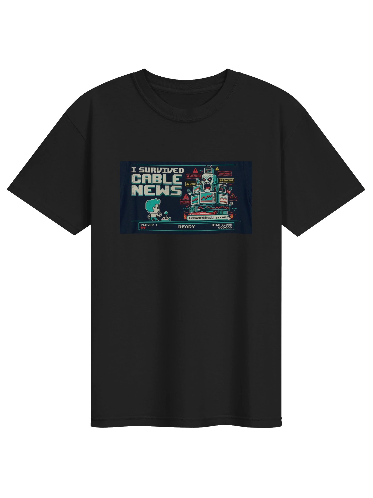 I Survived Cable News (Arcade) Tee - Large Front product image (1)