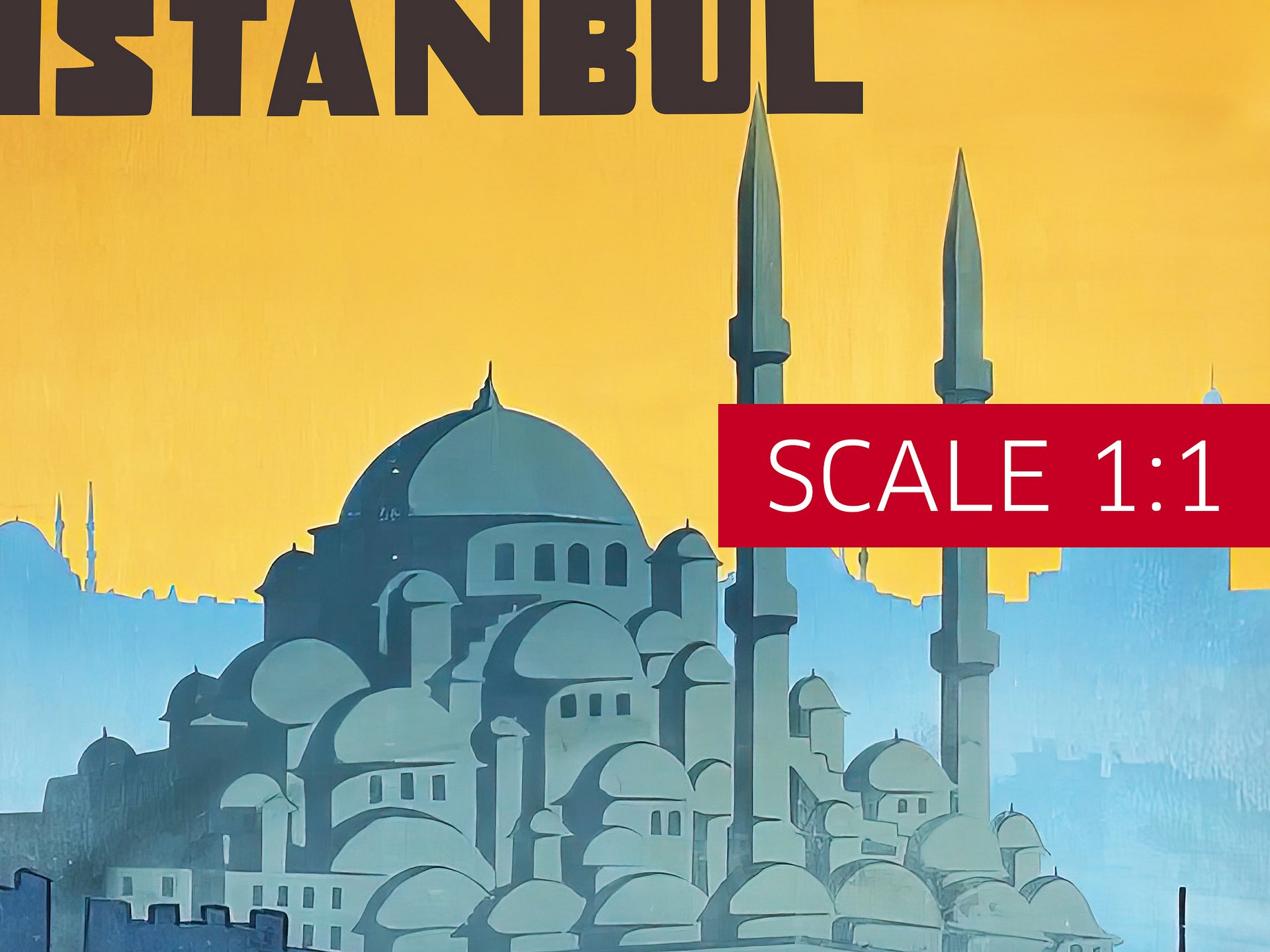 Istanbul, Turkey, 1928 (Türkiye Turing Klöbü) — retro travel poster product image (4)