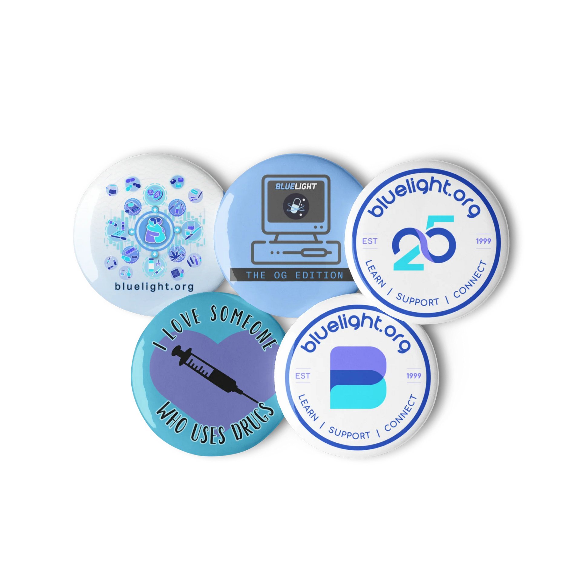 Bluelight Button Badge Set product image (3)