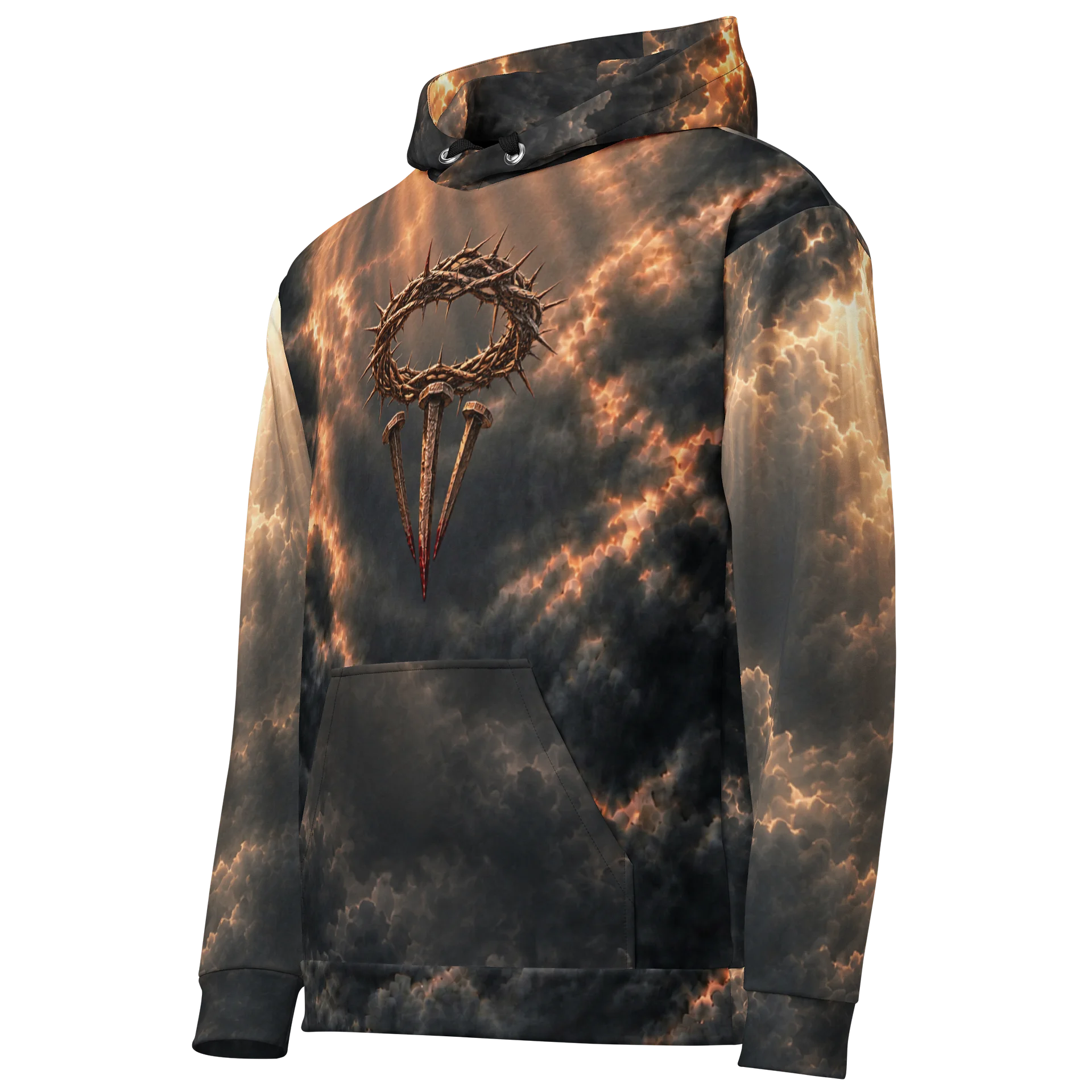 It Is Finished — Crown & Cross All-Over Print Hoodie product image (2)
