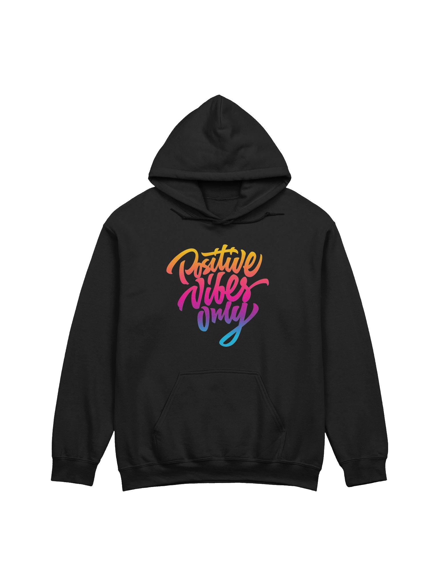 Vibrant Gradient 'Positive Vibes Only' Hoodie product image (1)