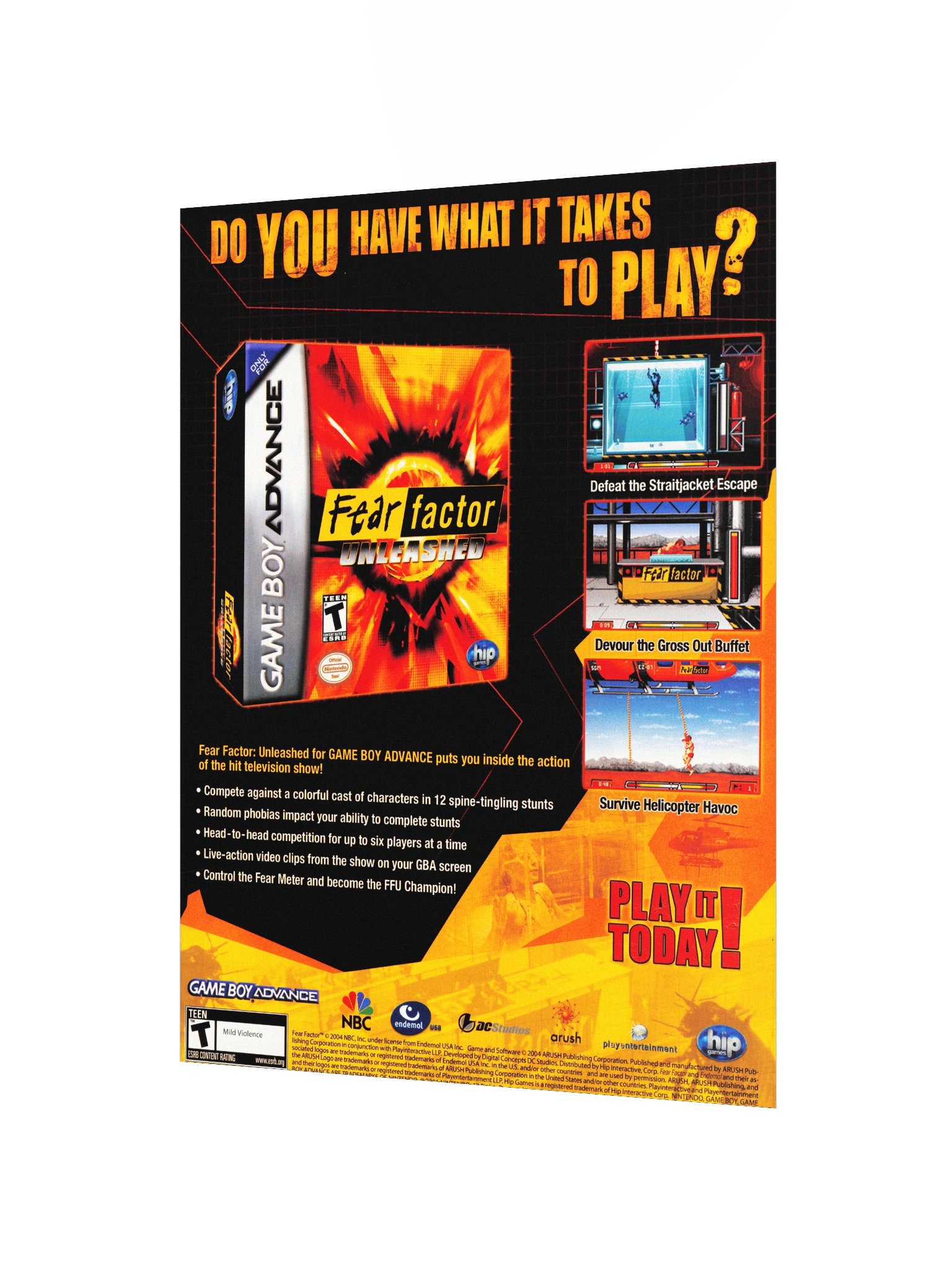 Fear Factor (GameBoy Advance) - Promotional Poster/Flyer product image (2)