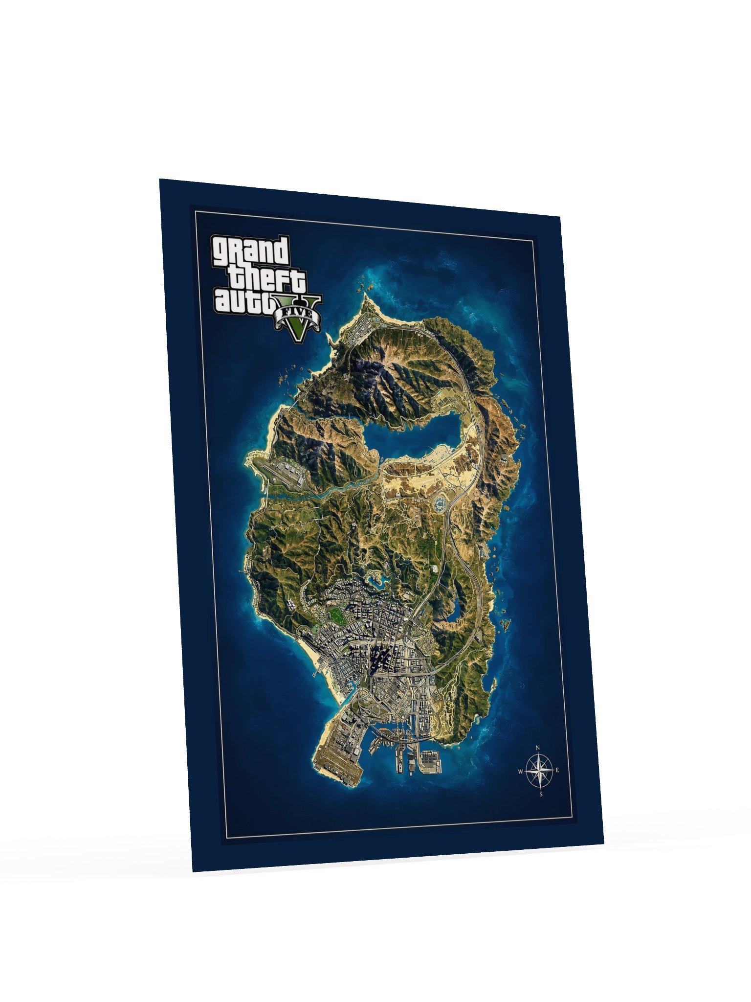 GTA V Los Santos Map Poster – Grand Theft Auto V Wall Art | Gaming Decor product image (22)