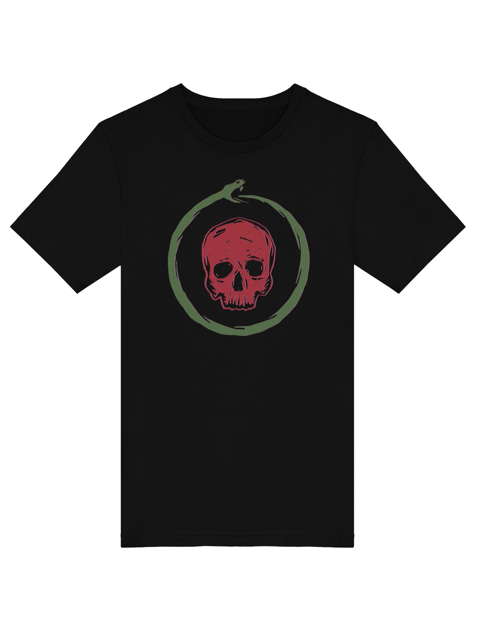 Ouroboros T-Shirt - Red and Green On Black product image (4)