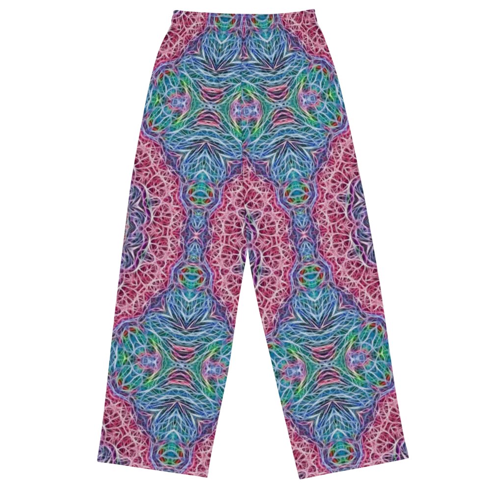 Blue Red Snowflake Kaleidoscope Wideleg Pants product image (1)