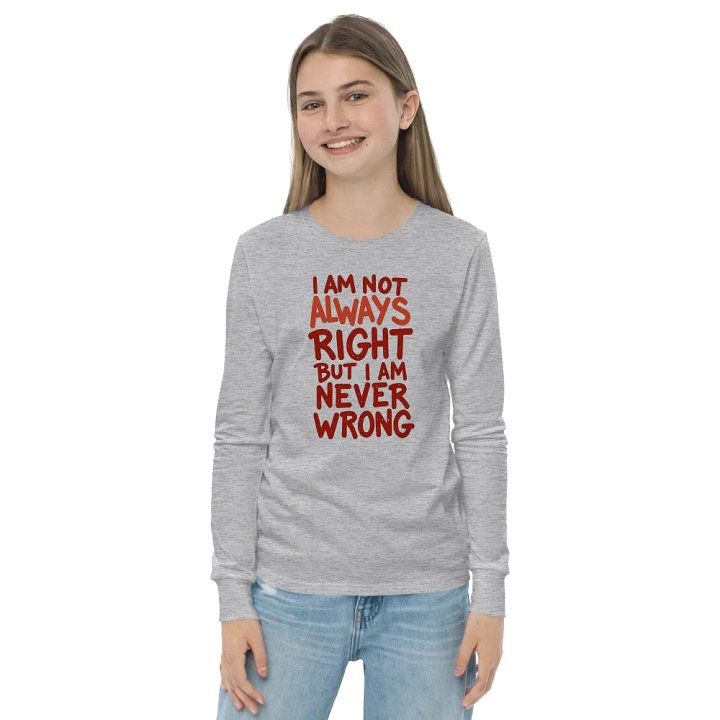 Never Wrong Youth Long Sleeve Tee product image (21)