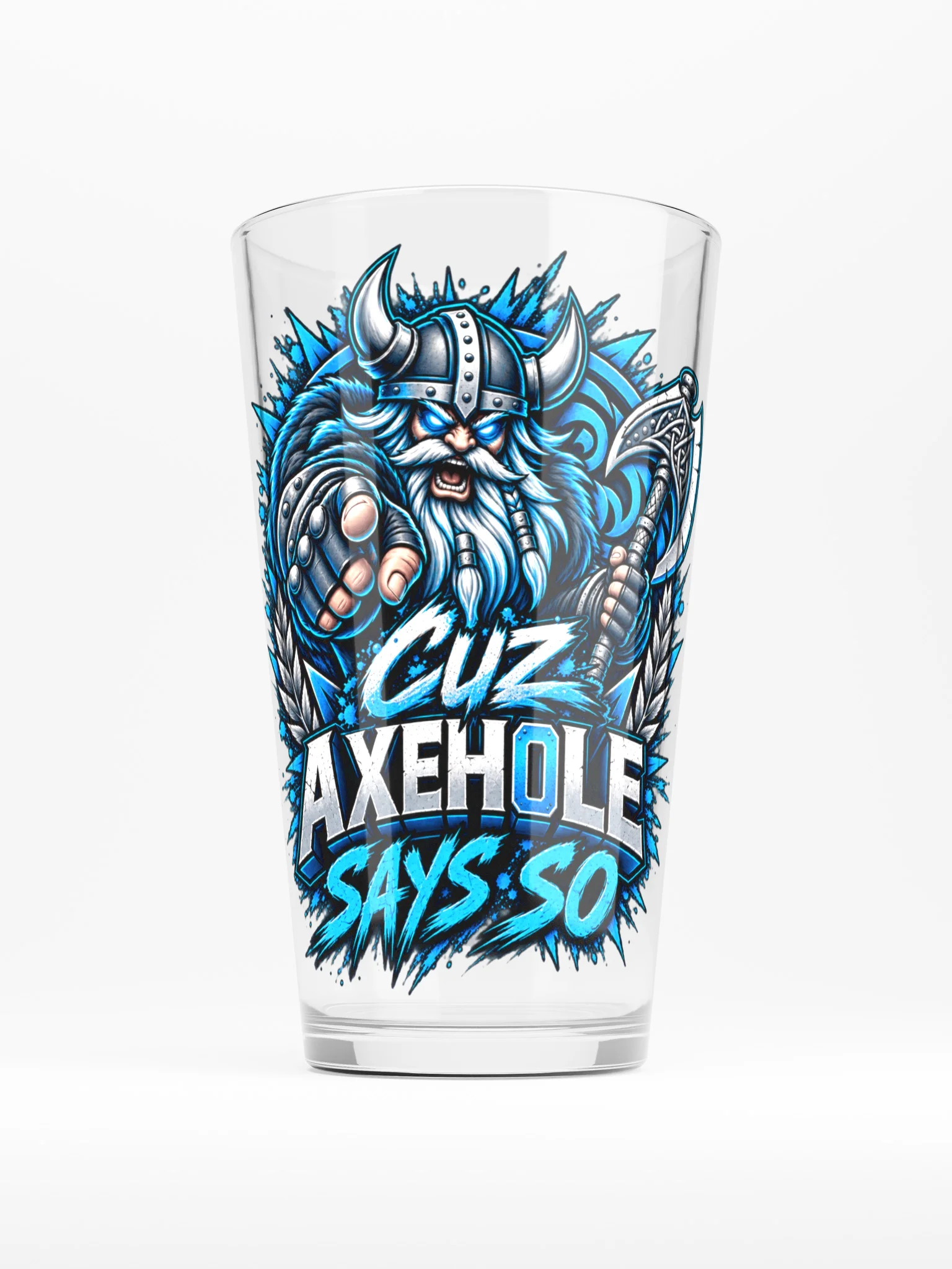 Axeh0le Viking Warrior Shaker Pint Glass product image (1)