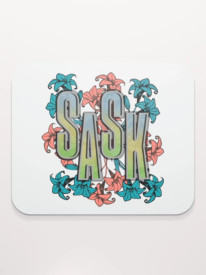 Sask Saskatoon Saskatchewan Floral Gradient Mouse Pad product image (1)