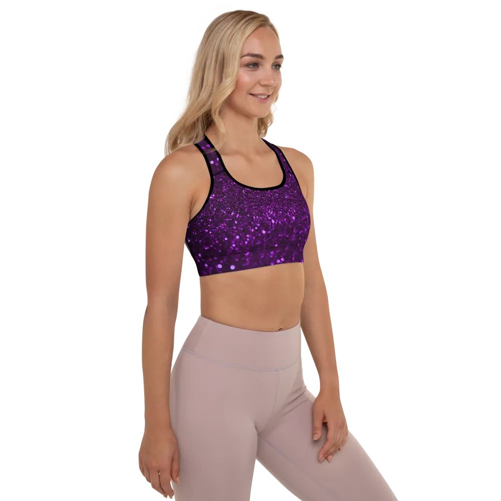 Shimmering Purple Sequin Sports Bra product image (10)