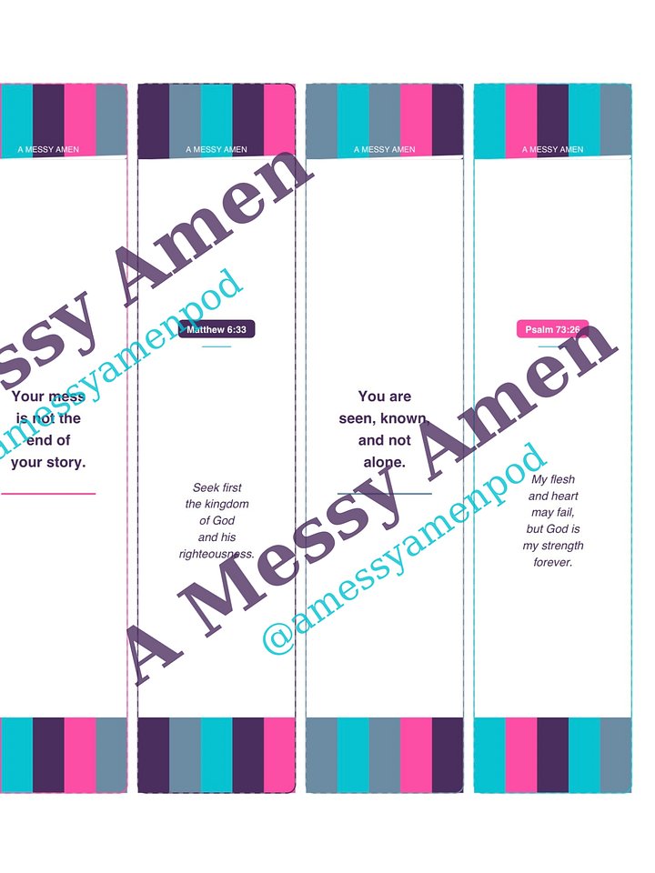 The Striped Set — A Messy Amen Printable Bookmarks product image (2)
