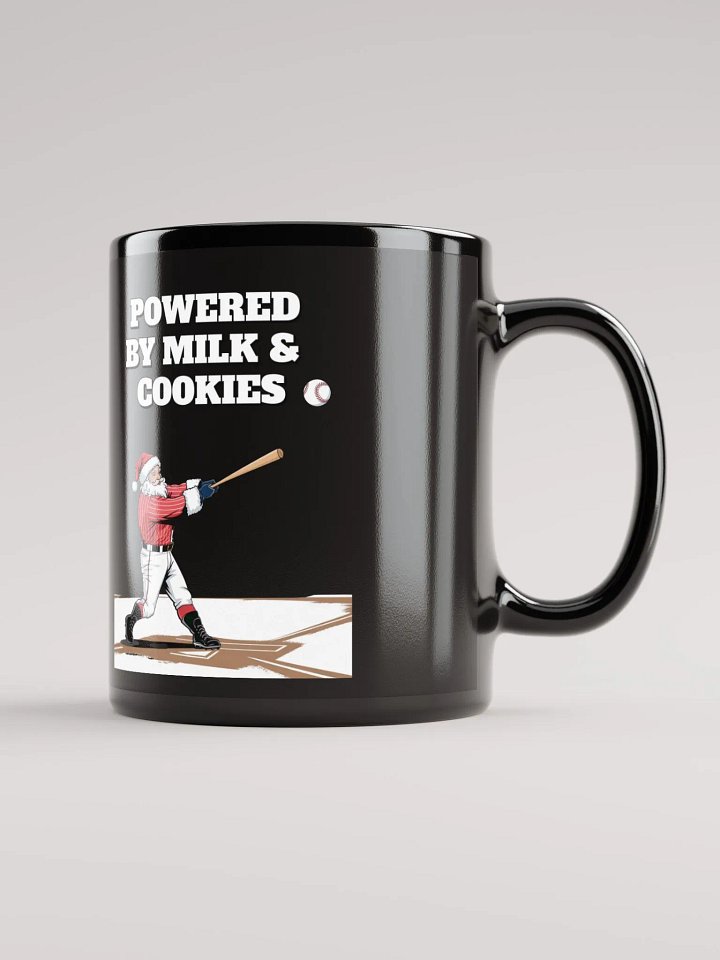 Powered By Milk And Cookies - Baseball Black Mug product image (2)