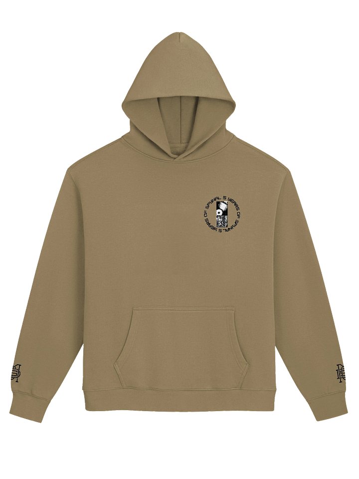 5 YRS SPYNAL x CUSSDEM Embroidered Oversized Hoodie Sand/White product image (1)