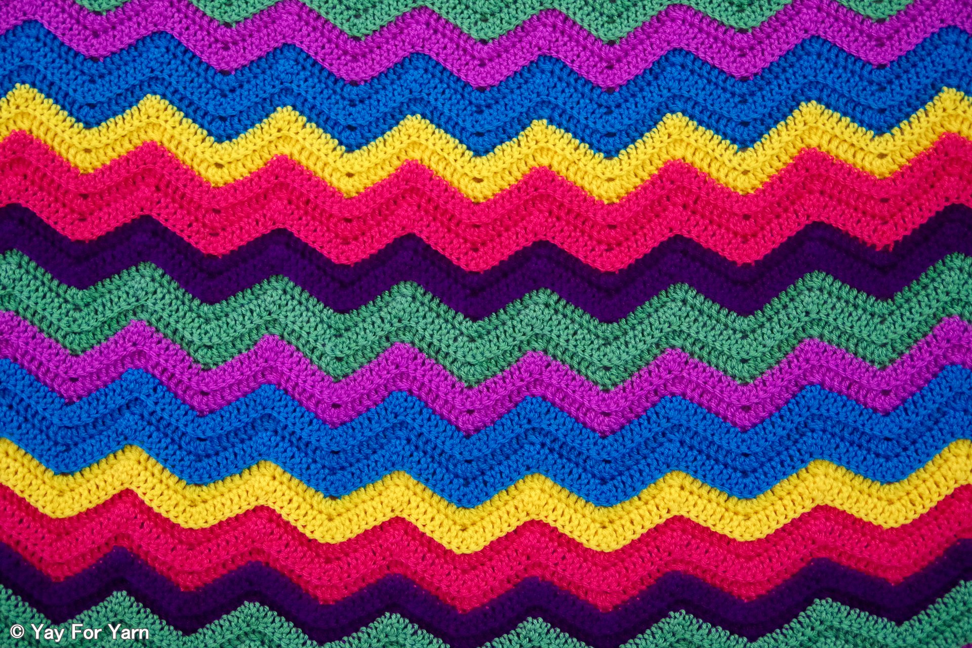 Rainbow Ridge Afghan - PDF Ripple Blanket Crochet Pattern & Video Tutorial product image (4)