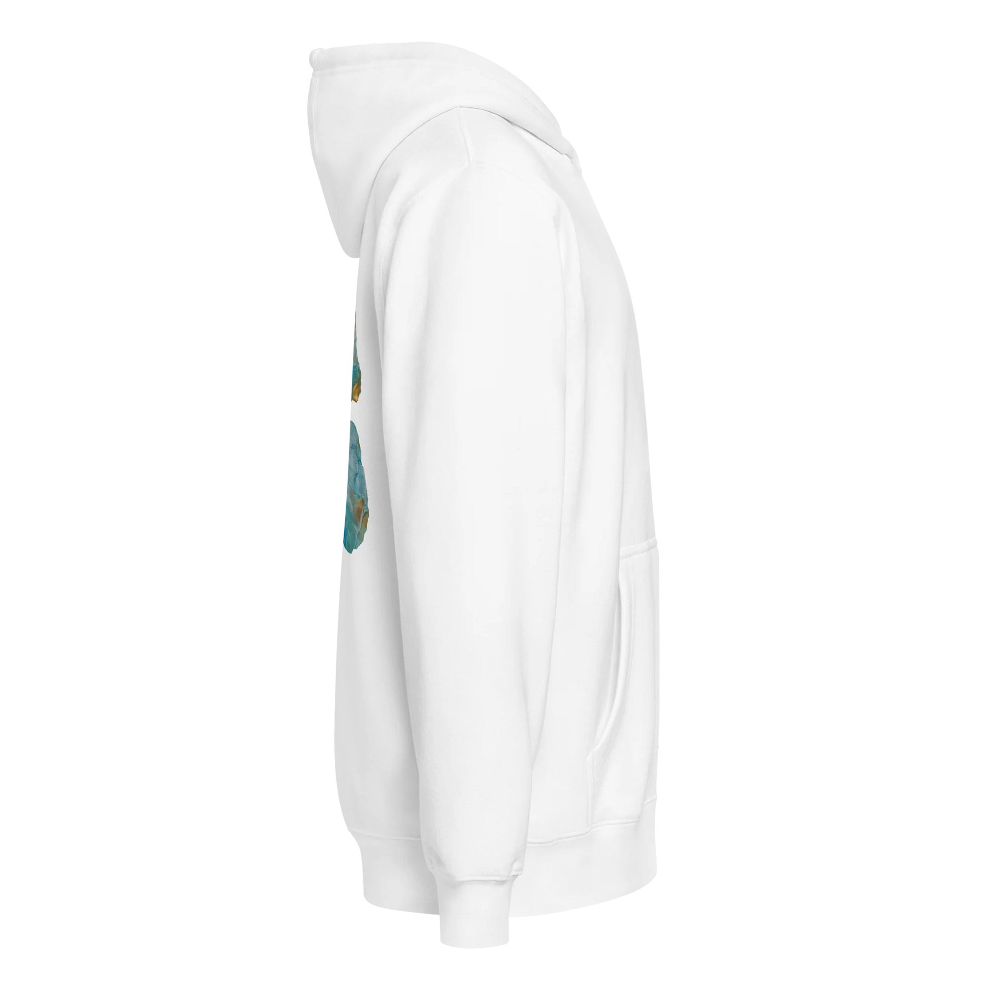 Urban Gold and Blue Butterfly Zip-up Hoodie product image (4)