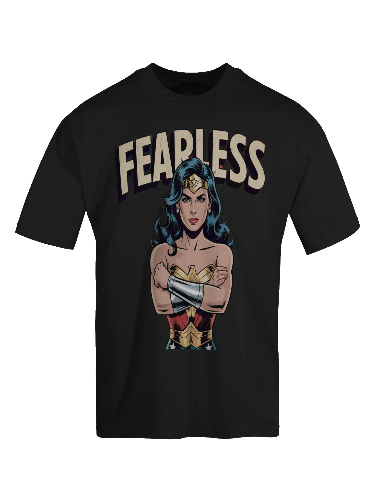 Wonder Woman Fearless Eclipse Oversized Faded T-Shirt product image (1)