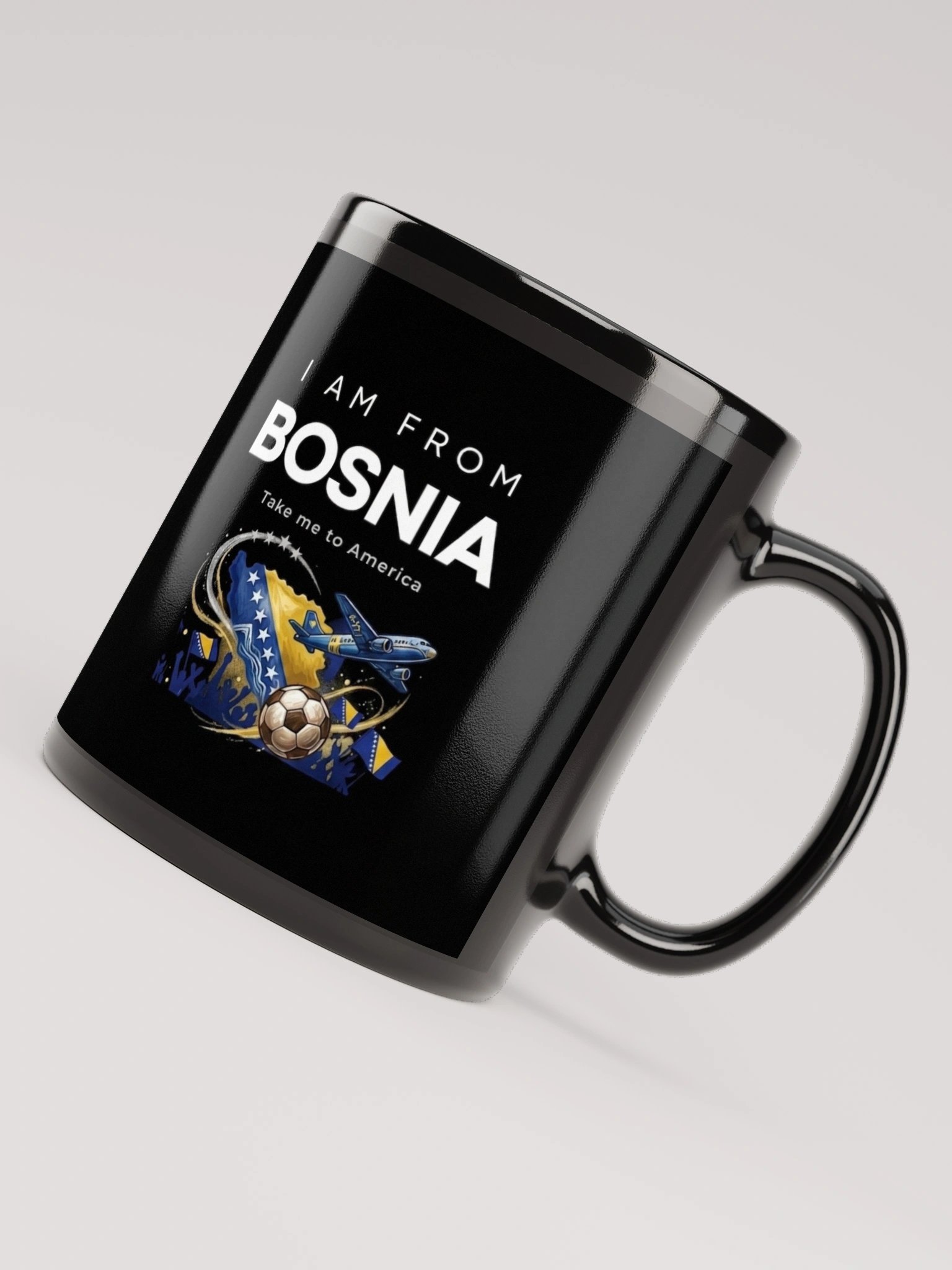I Am From Bosnia - Take Me to America Coffee Mug (Black) product image (6)