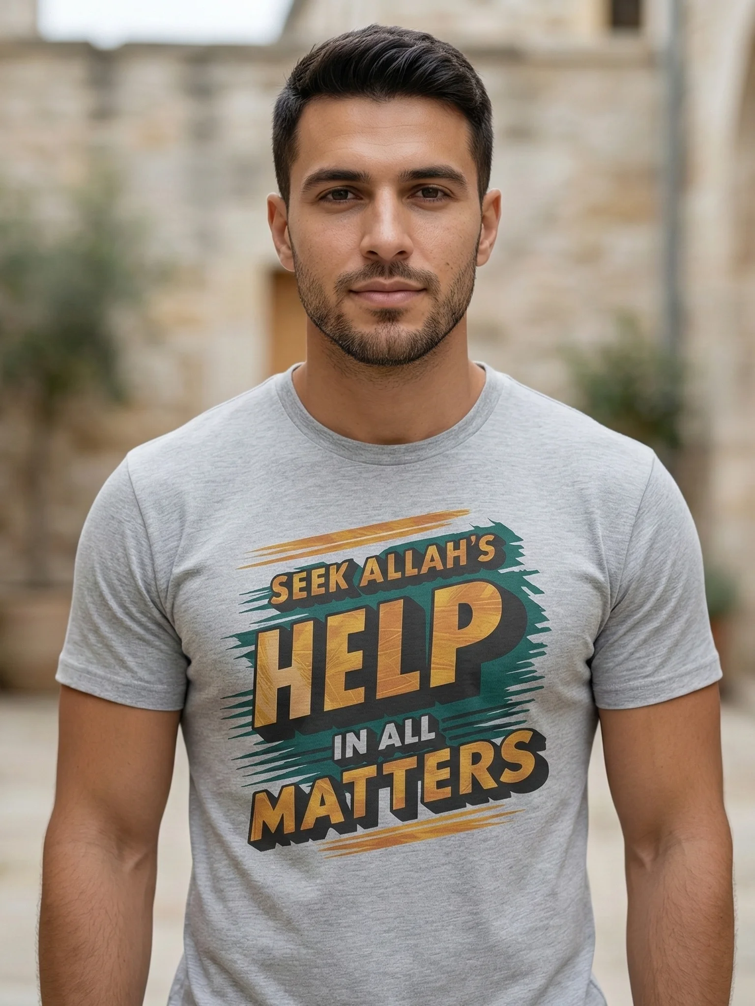 Seek Allah's Help T-Shirt | Vintage Muslim Streetwear product image (1)