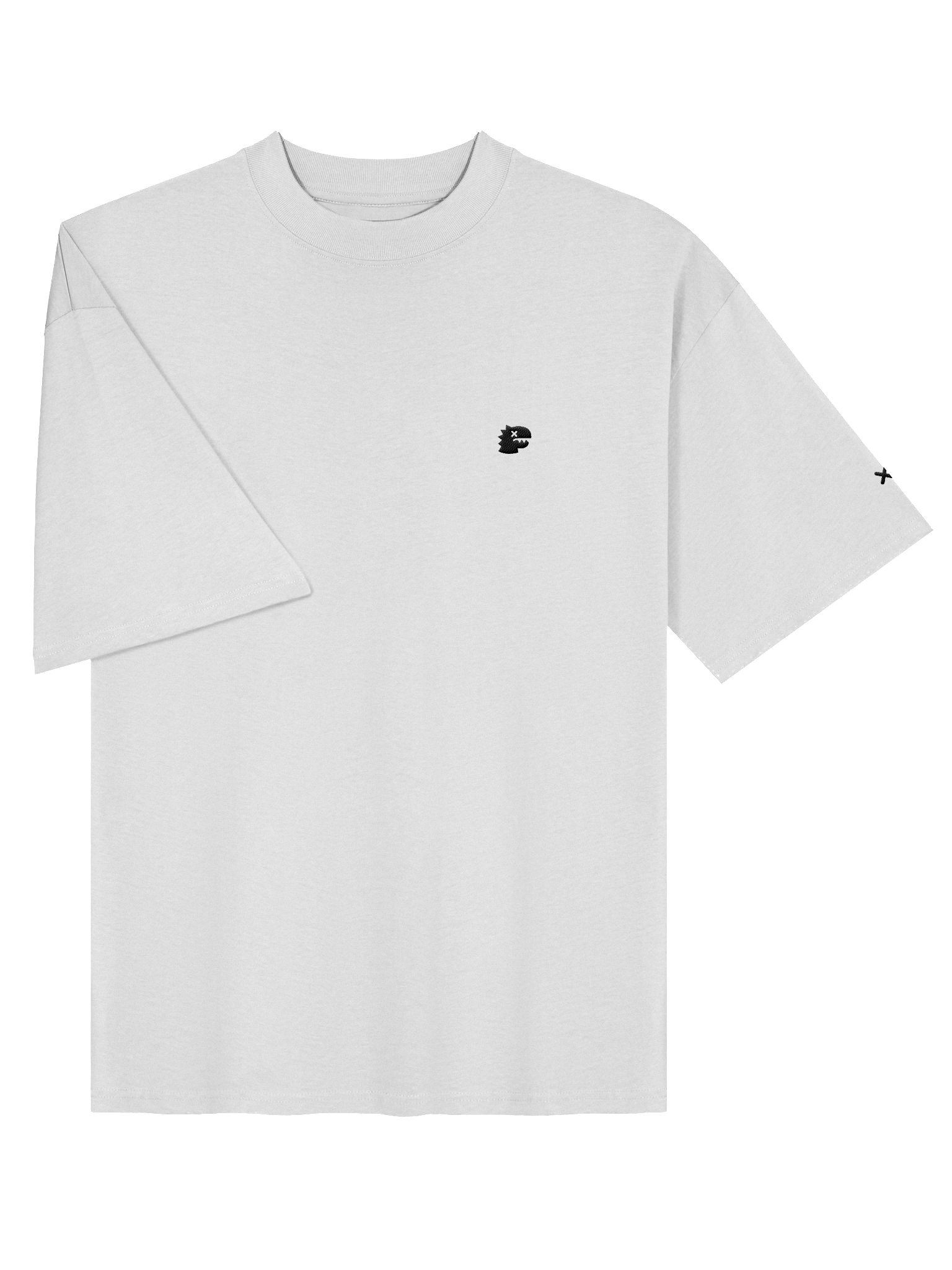 FMB ∣ JETLAG DINO Left Chest Embroidered Oversized Tee White product image (3)