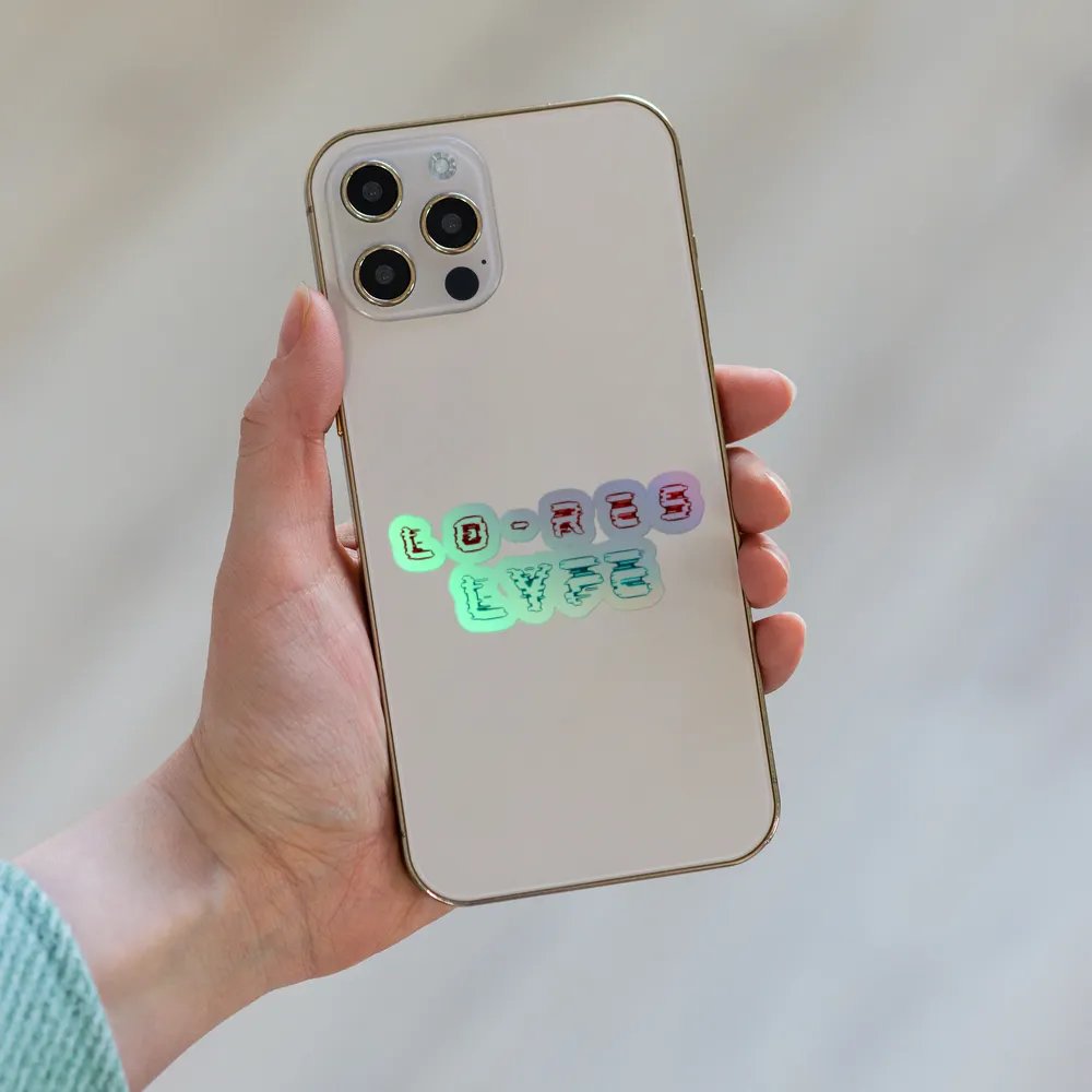 Glitchy Life Holographic Sticker Set product image (8)