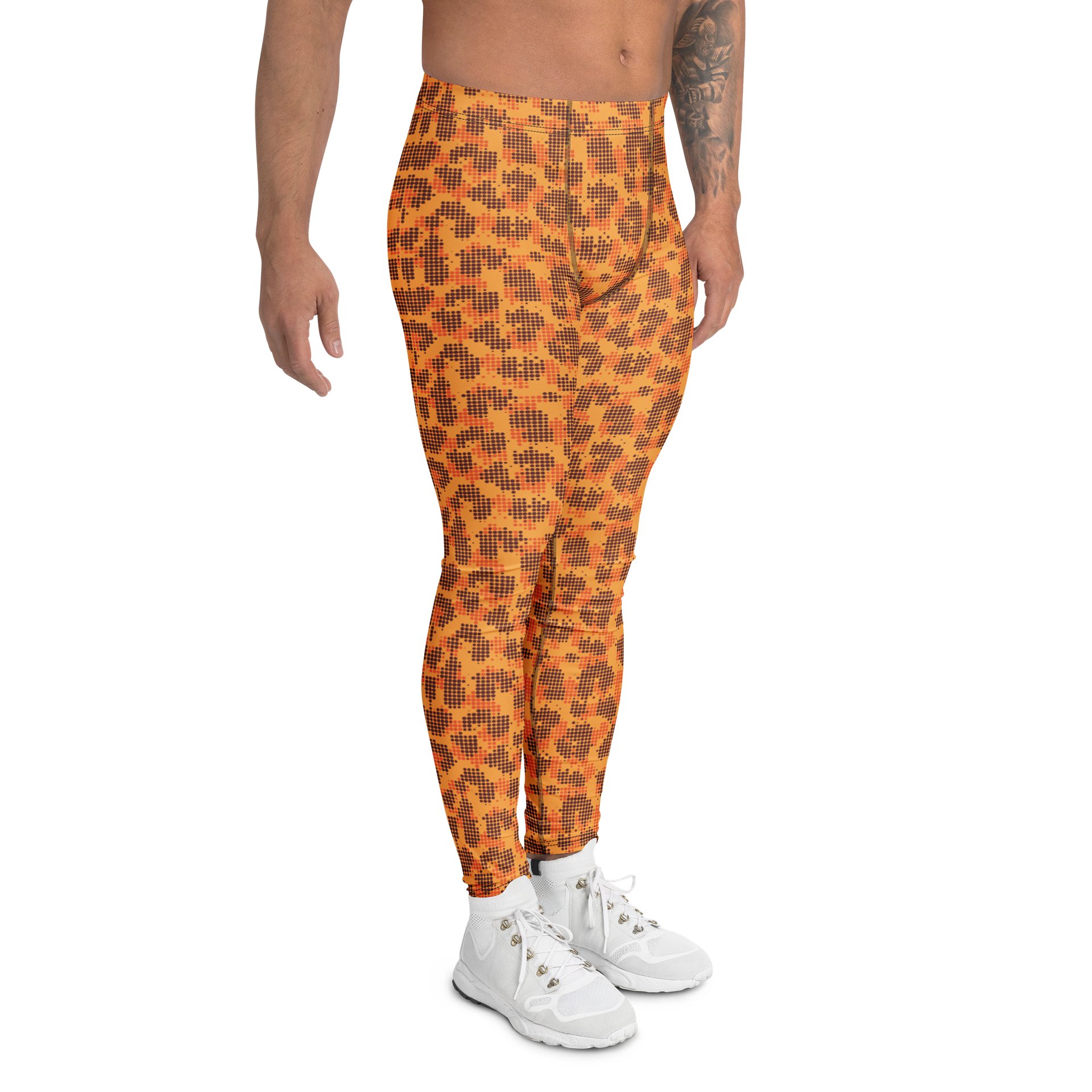 Comfortable Men's Leggings with Bold Pixel Leopard Print product image (3)