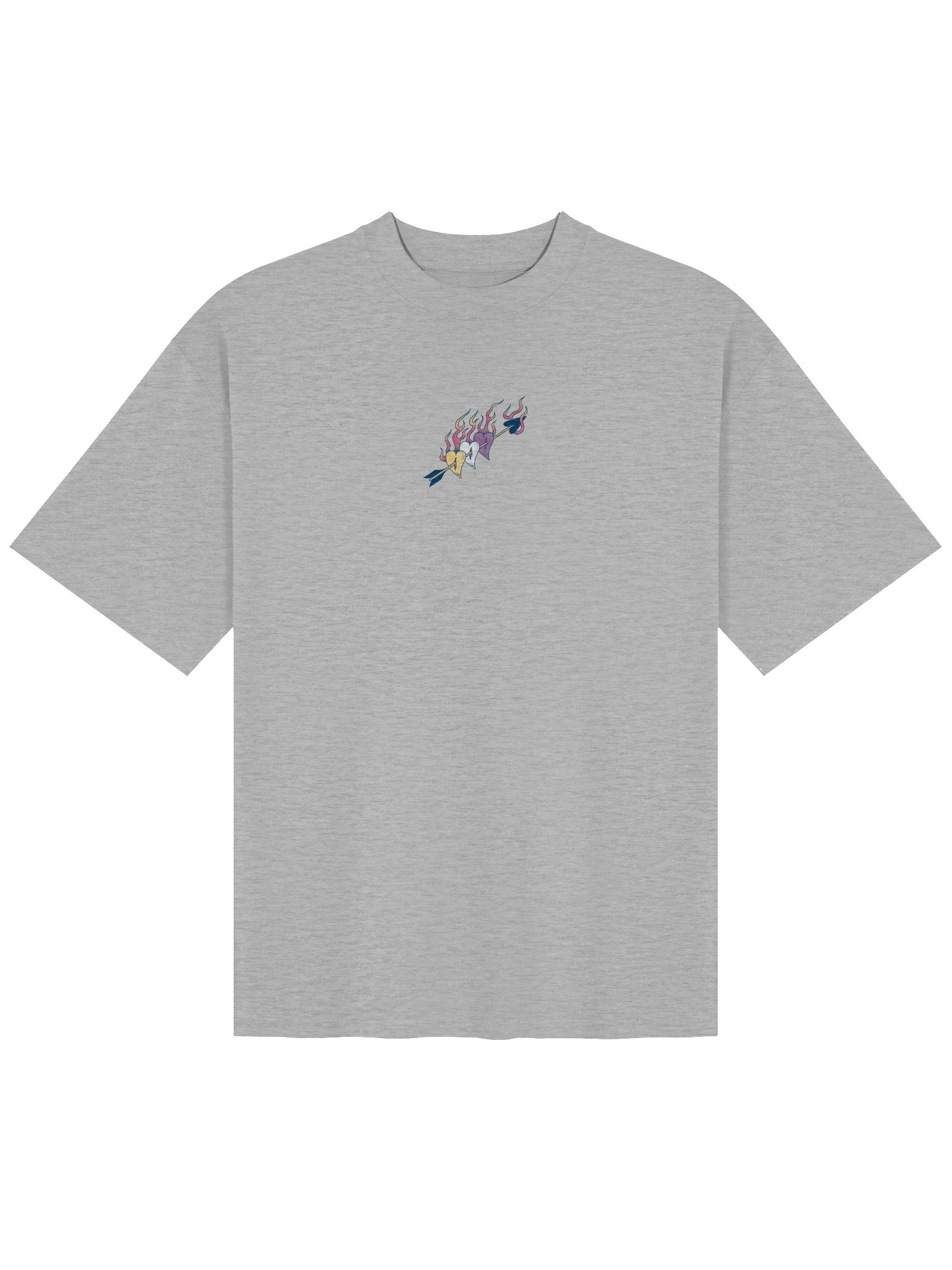 Non-binary Pride Hearts Boxy Tee product image (1)