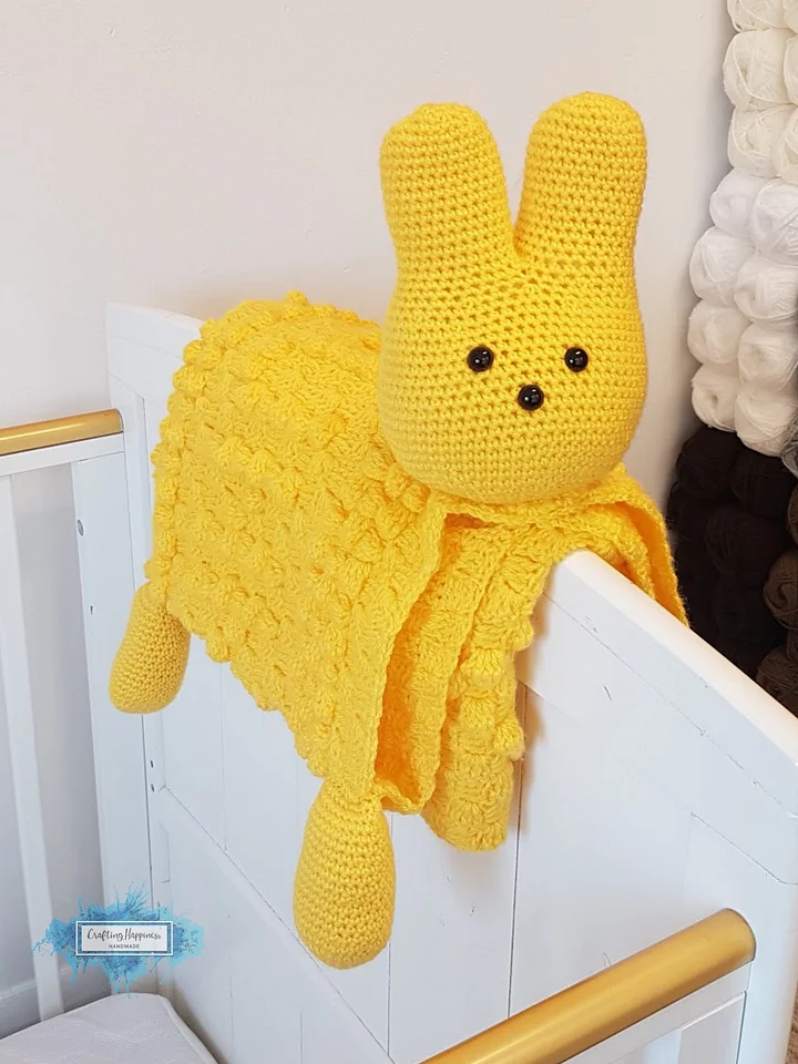 Crochet Easter Bunny Baby Blanket Pattern | C2C Amigurumi Toy (PDF Pattern) product image (1)