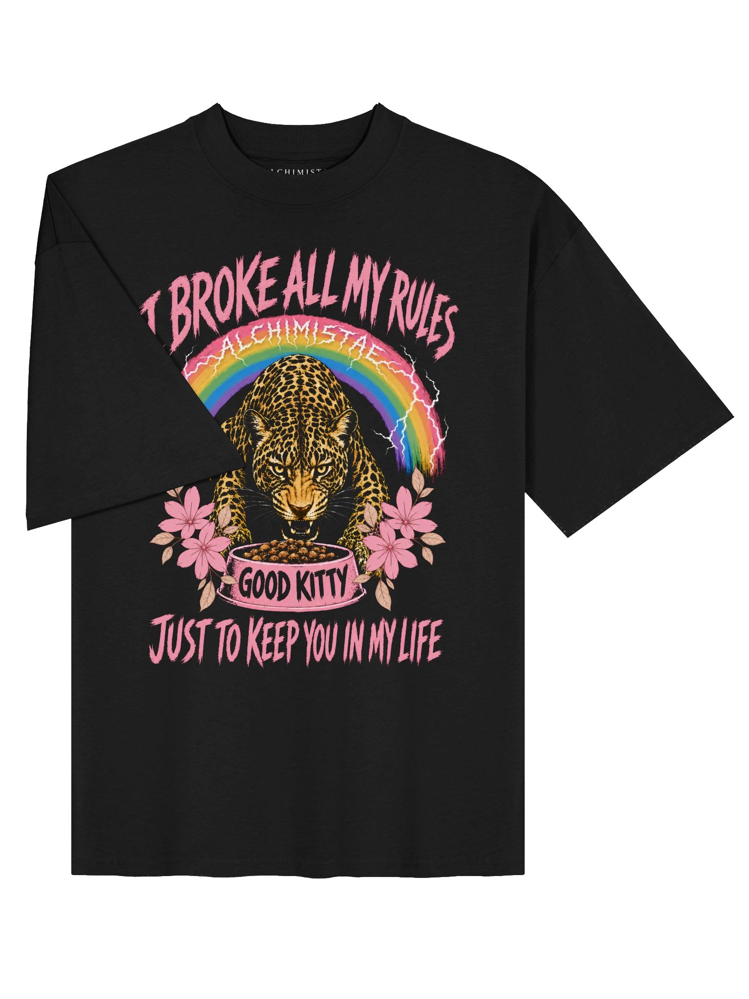 T-Shirt Unisex Oversize Coton Bio Poids Lourd - I BROKE ALL MY RULES product image (9)