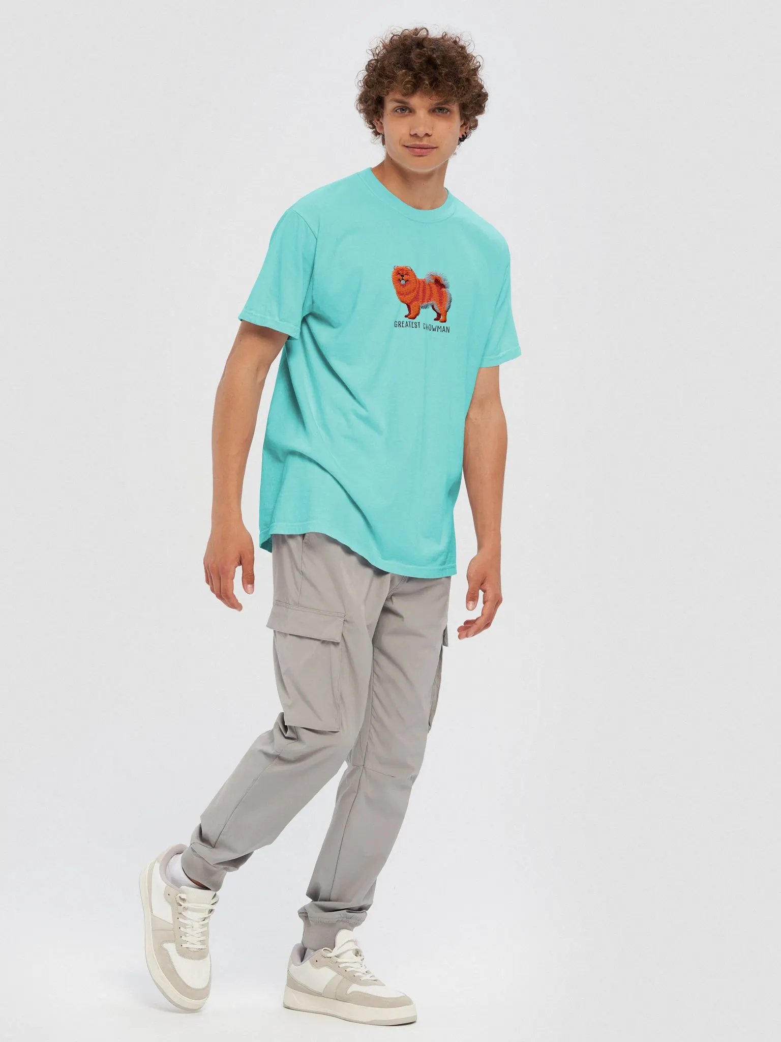 Greatest Chowman T-Shirt(Embroidered) of a Chow Chow(Red) product image (10)