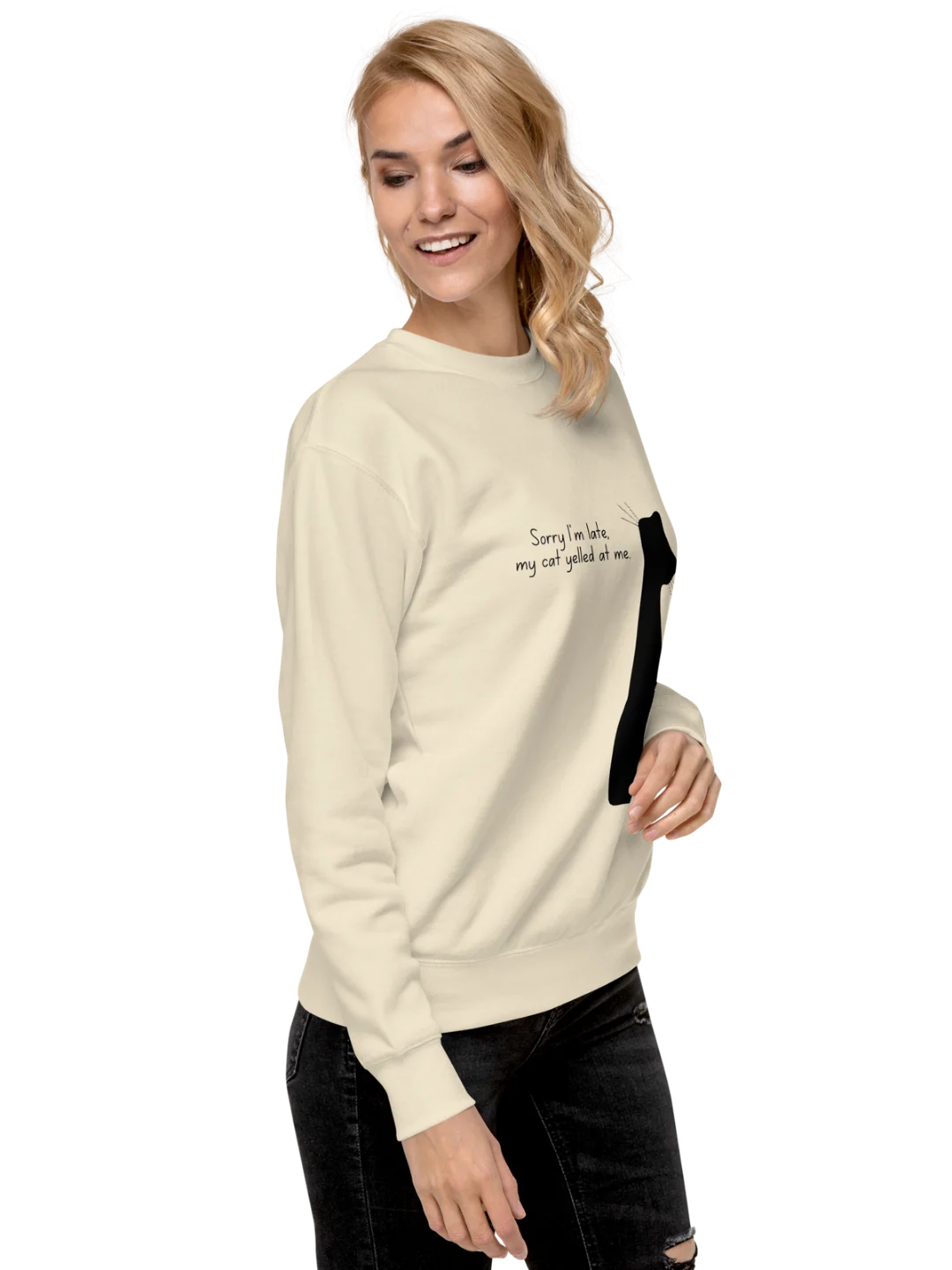 CAT YELLED AT ME — Midnight Cat Sweatshirt product image (5)