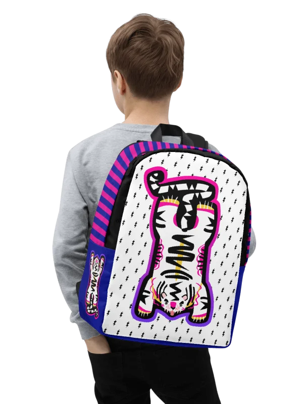 Pink & Blue Tiger Backpack product image (5)