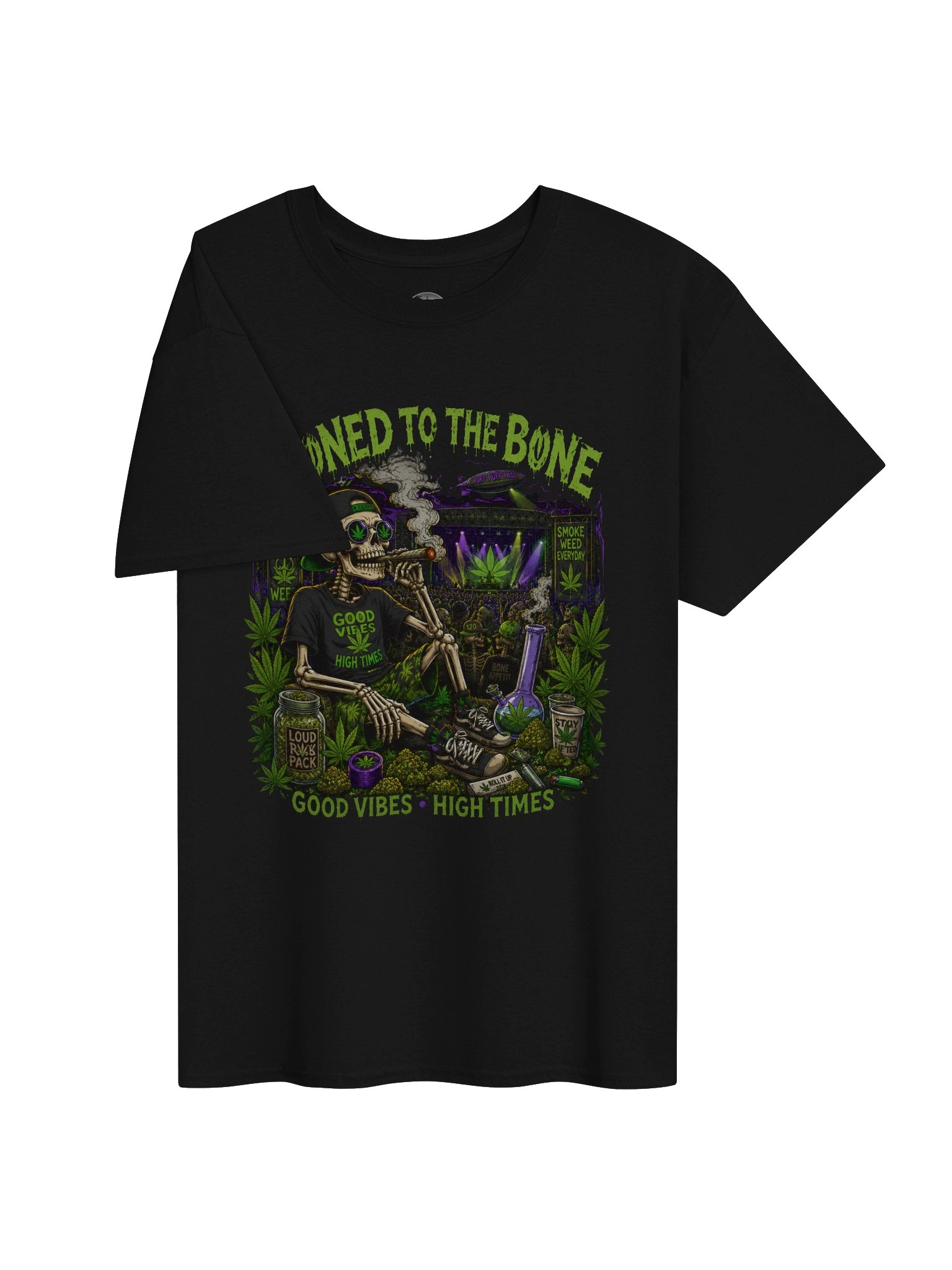 Stoned to the Bone — Psychedelic Concert Grahic Tee product image (3)