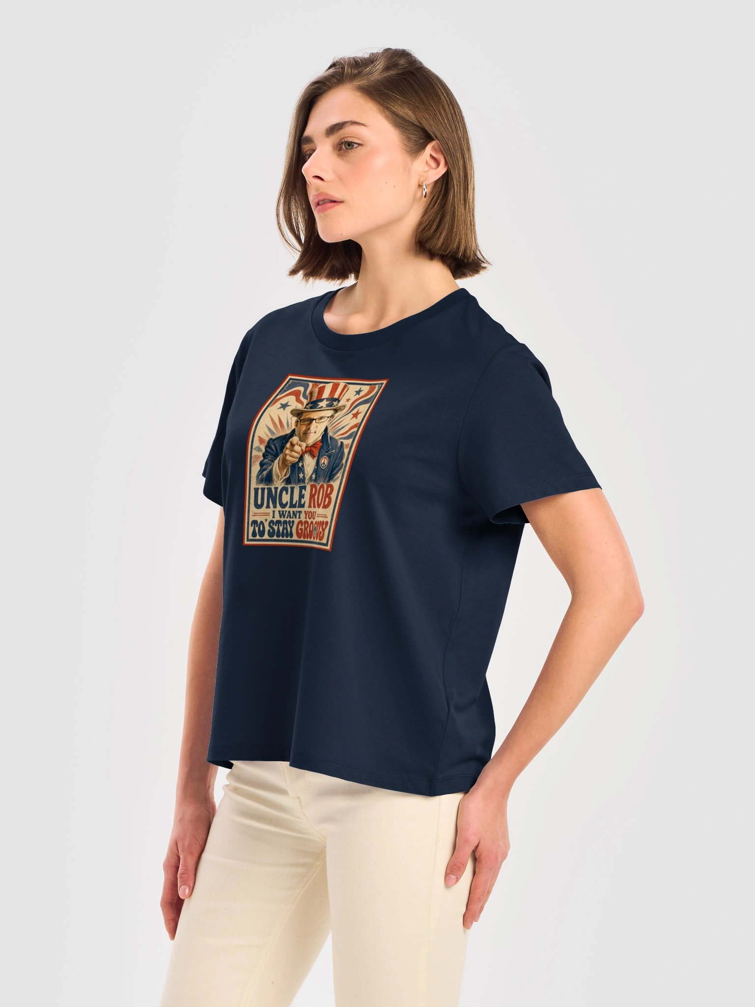 Uncle Rob Stay Groovy Womens Tshirt product image (8)