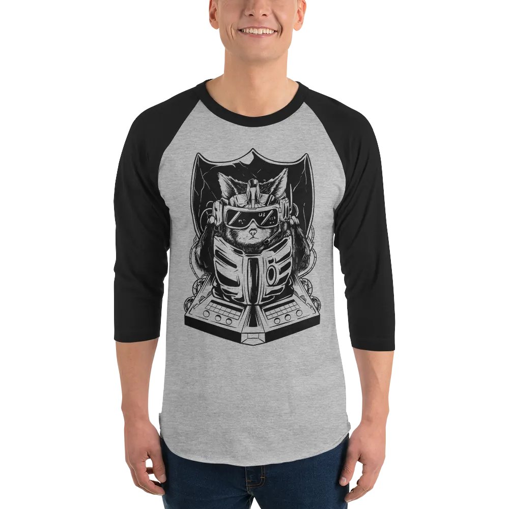 Techno Cat || Tultex Raglan Tee product image (3)