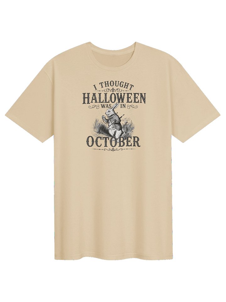 I THOUGHT HALLOWEEN WAS IN OCTOBER, White Rabbit, Unisex Cotton Softstyle T-Shirt product image (21)