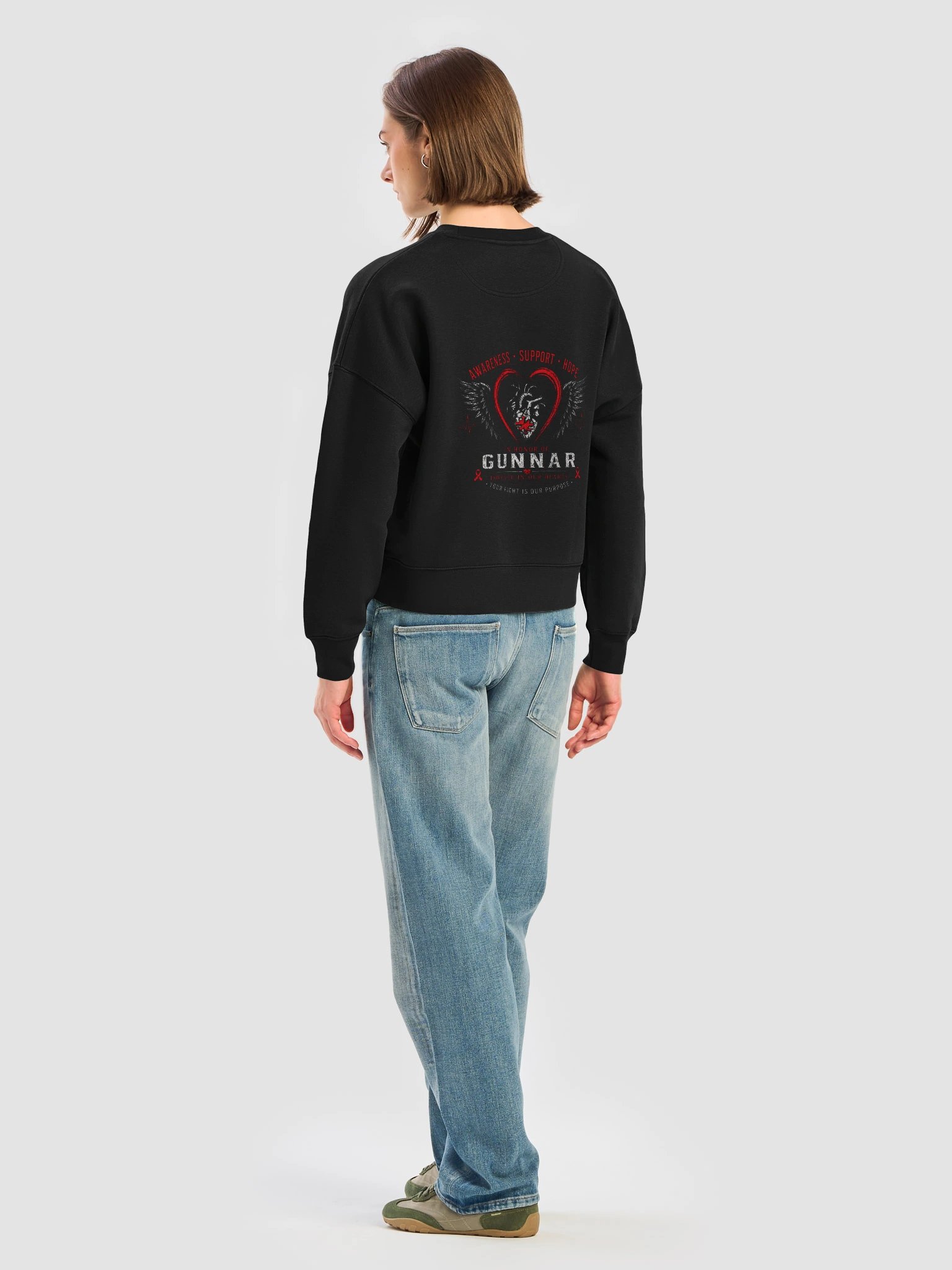 Gunnar's Memorial CHD Ladies Low Cut Sweatshirt product image (3)