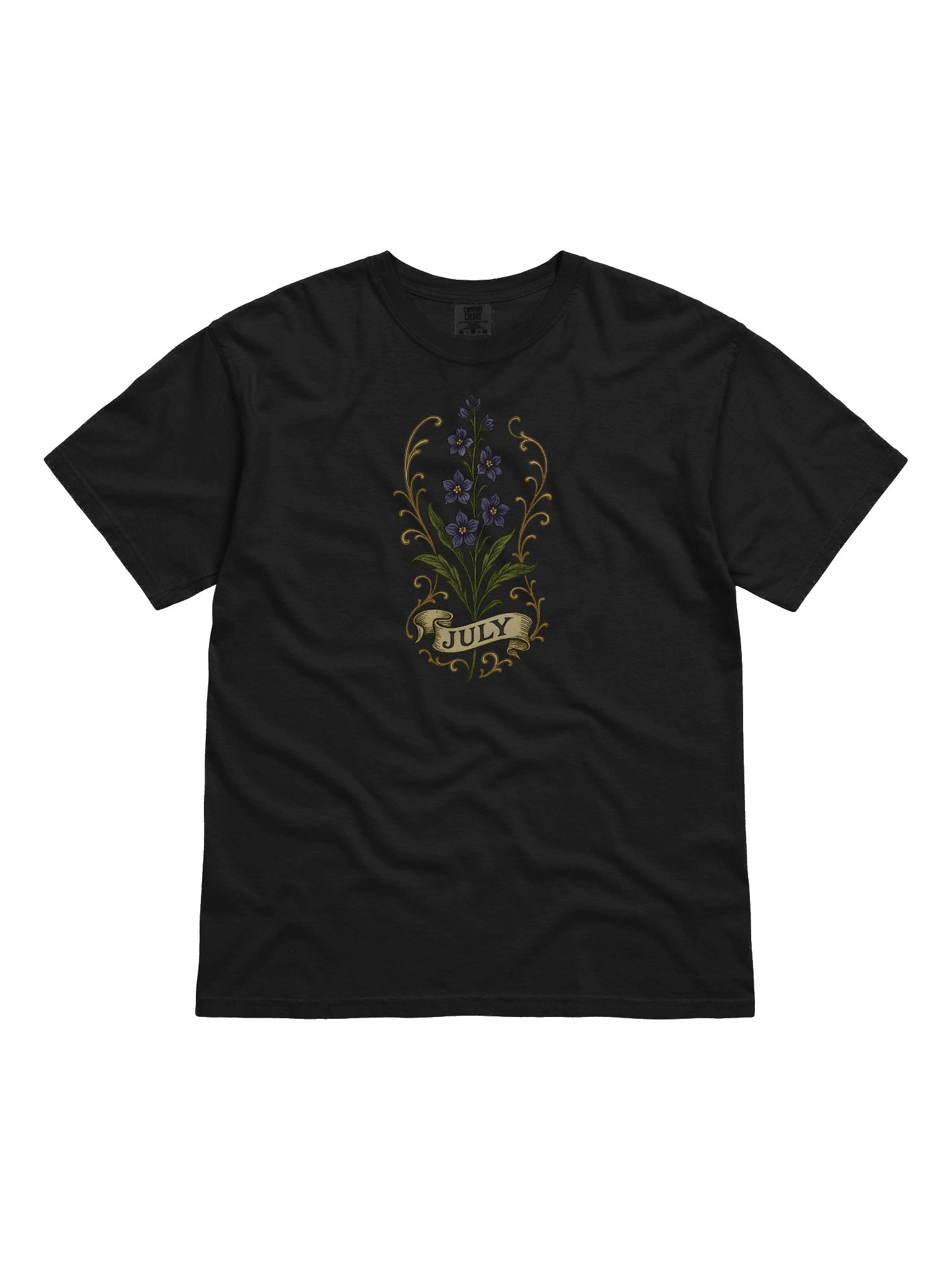 July Birth Flower Shirt – Larkspur Floral T-Shirt | July Birthday Gift for Women product image (10)