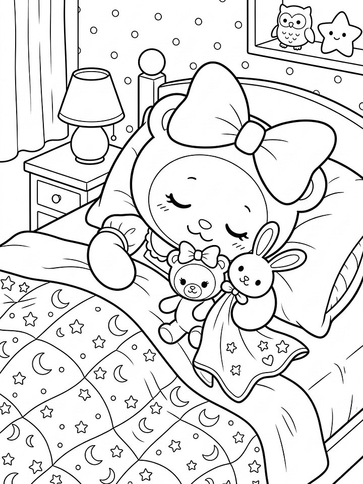 Digitalna bojanka ( PDF za print ) - Lutkica Lina i druženje sa prijateljima 🐾💕 product image (2)