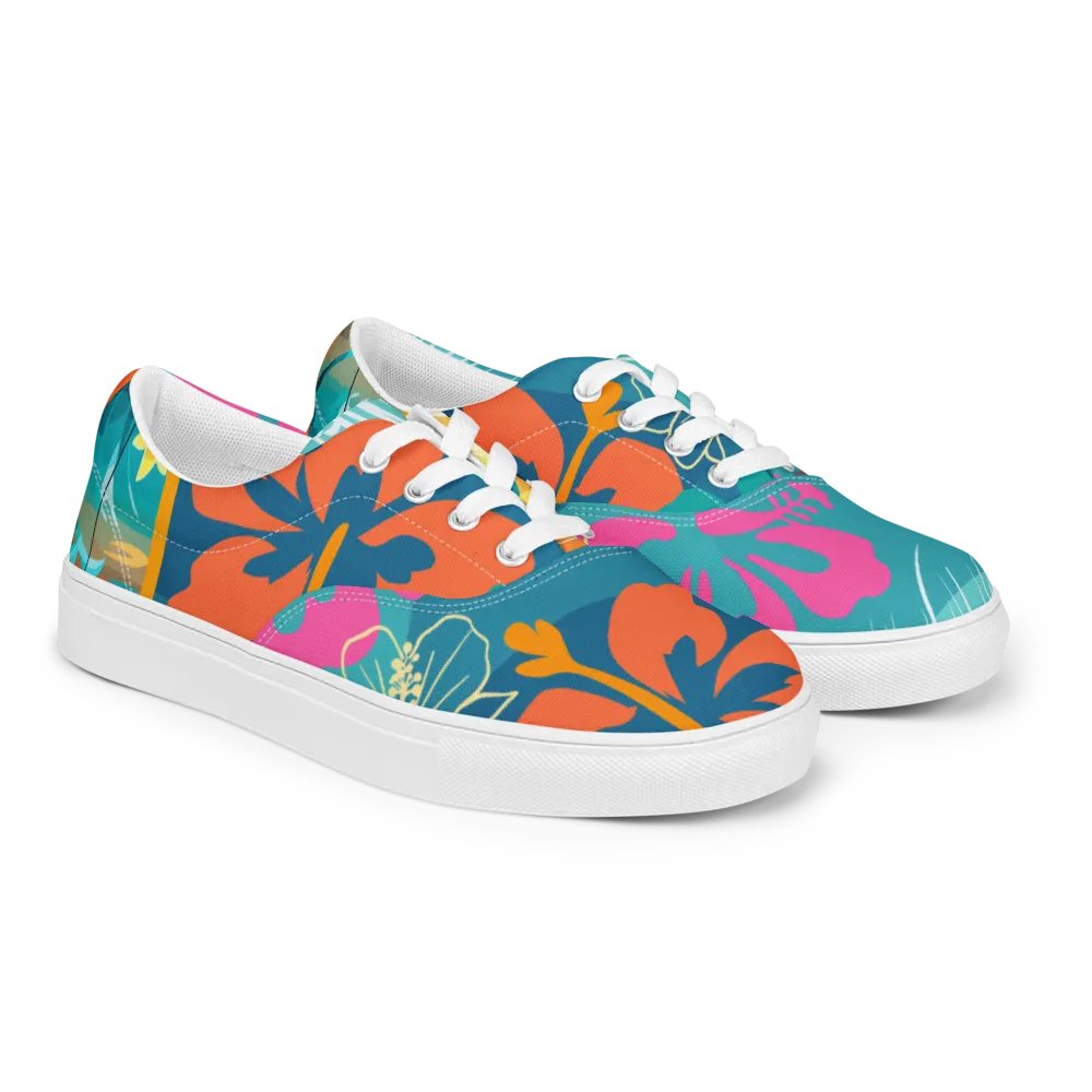 Tropical Escape Lace-Up Canvas Shoes product image (12)