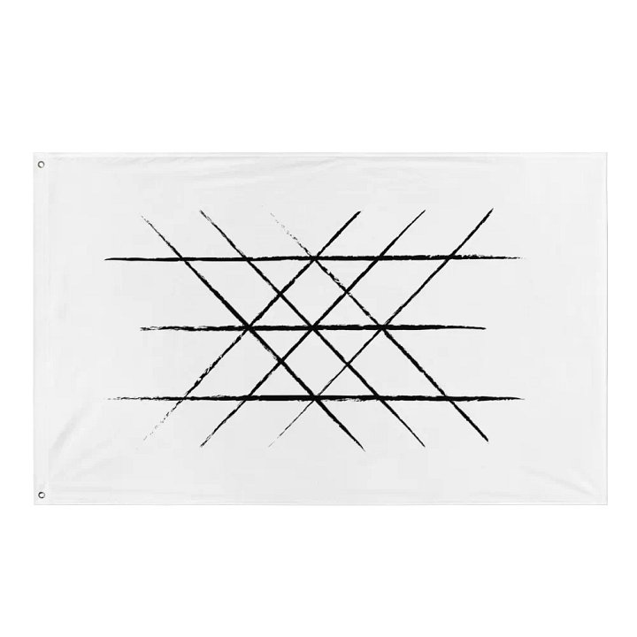 Web of Wyrd Flag in White product image (1)