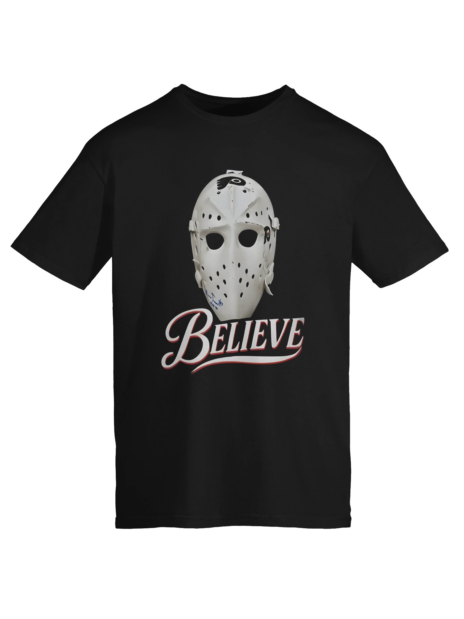 Bernie Parent Ice Hockey Mask Believe Shirt product image (5)